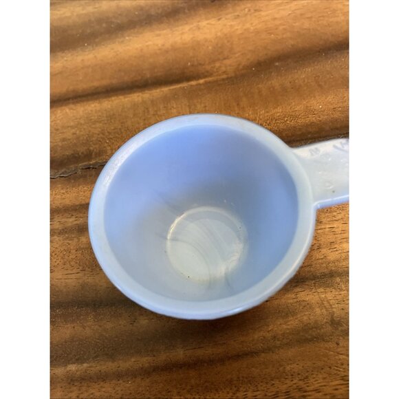 Vintage Delphite Blue Milk Glass 1/3 Cup Measuring Tab Handle - Picture 7 of 10